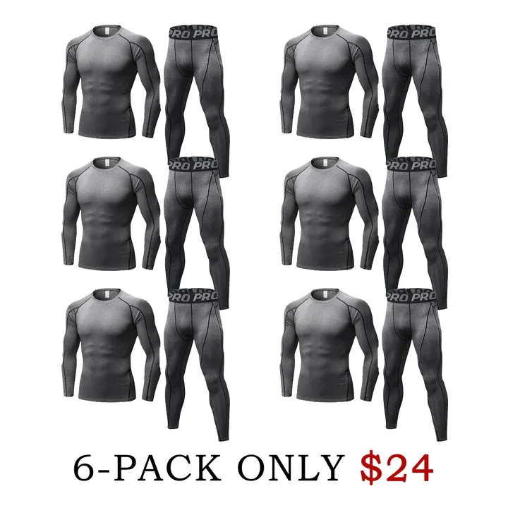 Men’s Thermal Underwear Set – Warm Compression Top & Leggings for Fall & Winter