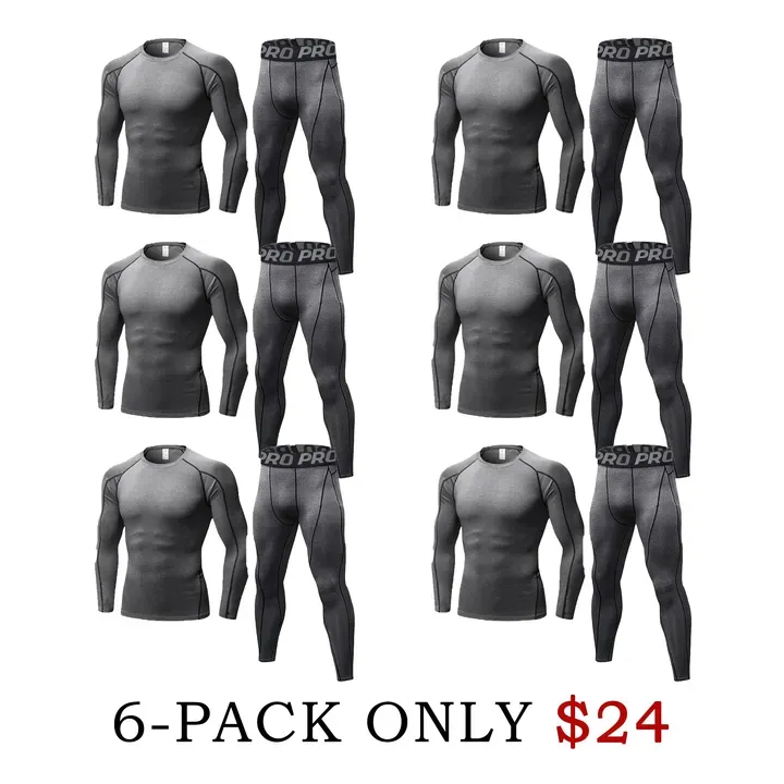 Men’s Thermal Underwear Set – Warm Compression Top & Leggings for Fall & Winter