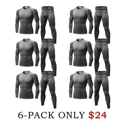 Men’s Thermal Underwear Set – Warm Compression Top & Leggings for Fall & Winter