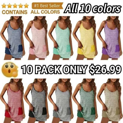 🔥Women’s Tennis Romper Dress – Athletic Mini Dress with Built-in Shorts, Summer Vacation Workout Outfit