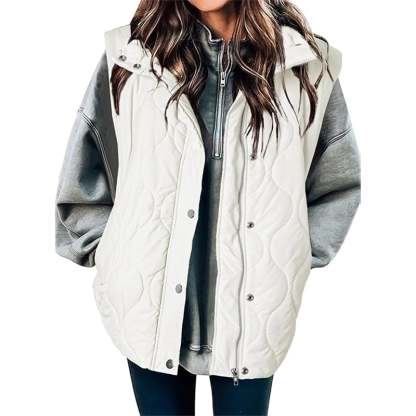 🎄 New Arrivals🔥-Fashionable Lightweight Puffer Vest for Women Oversized Stand Collar Outerwear 2025