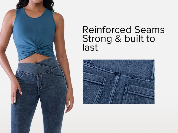 BRXL High Waisted Bootcut Flare Denim Jeans for Women - Crossover Waist & Illusion Pocket Design with Functional Back Pockets & Comfort Stretch Fabric#TikTokMadeMeBuyIt #FallStyle #Streetwear #outdoorfun#Christ mas costume for women-1