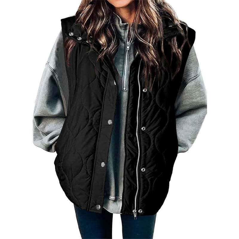 🎄 New Arrivals🔥-Fashionable Lightweight Puffer Vest for Women Oversized Stand Collar Outerwear 2025