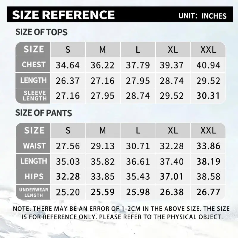 Men’s Thermal Underwear Set – Warm Compression Top & Leggings for Fall & Winter