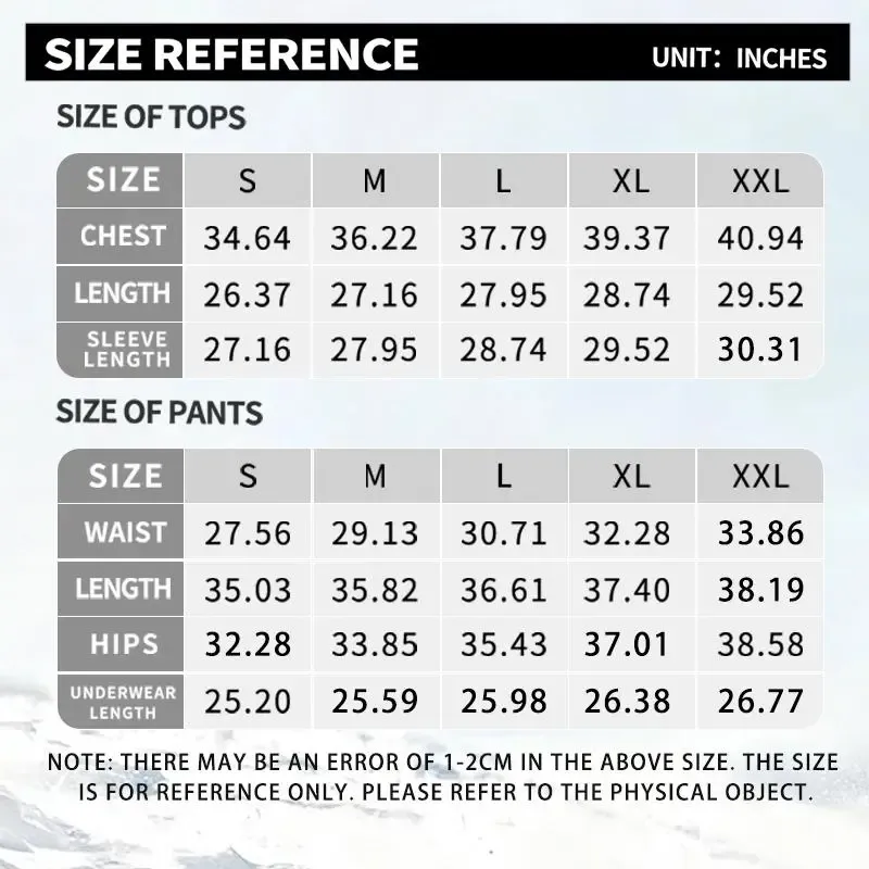 Men’s Thermal Underwear Set – Warm Compression Top & Leggings for Fall & Winter