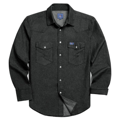 🔥Spring Fresh Sale 🎁Men's Long Sleeve Stone-Washed and Pre-Washed Denim Work Shirt