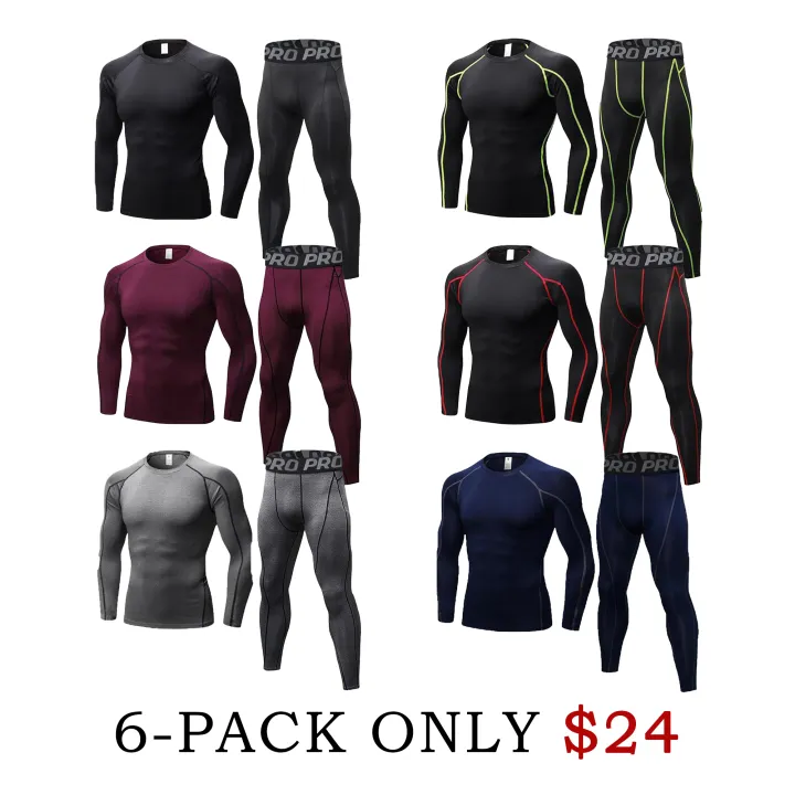 Men’s Thermal Underwear Set – Warm Compression Top & Leggings for Fall & Winter