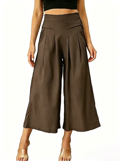 Women's Cotton Linen Culottes Pants