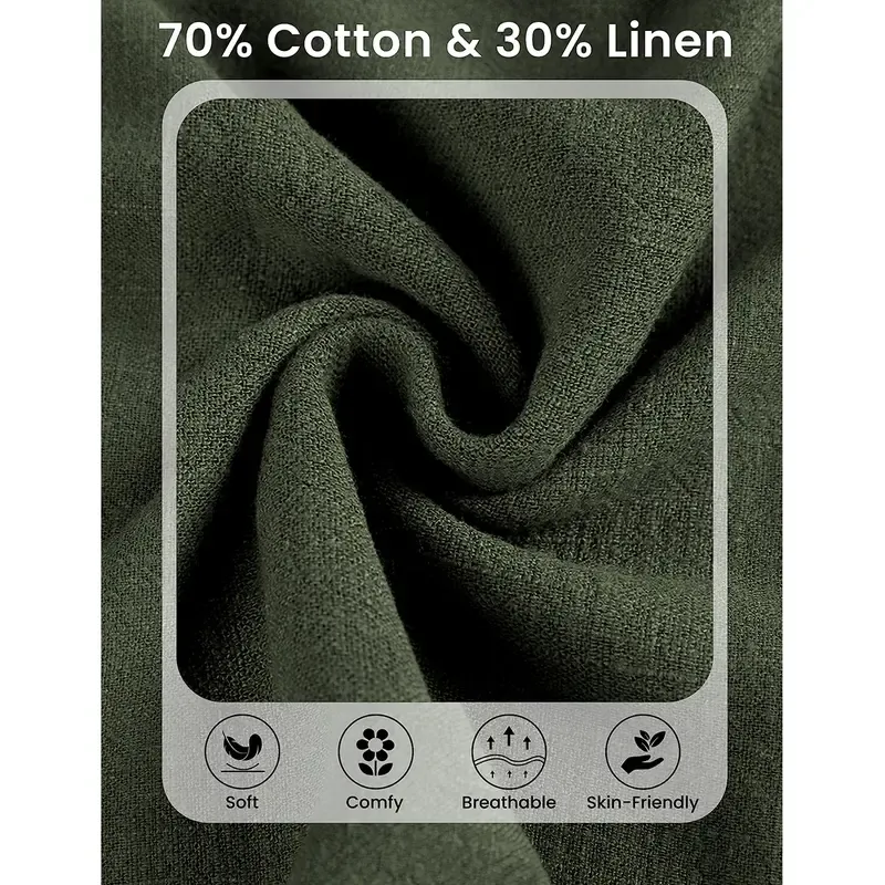 Women's Cotton Linen Culottes Pants