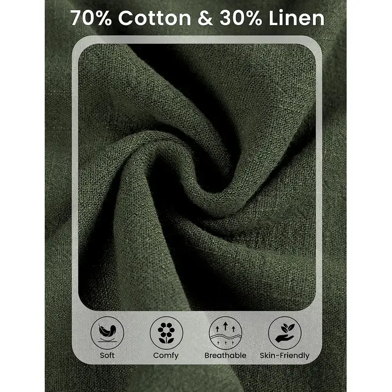 Women's Cotton Linen Culottes Pants