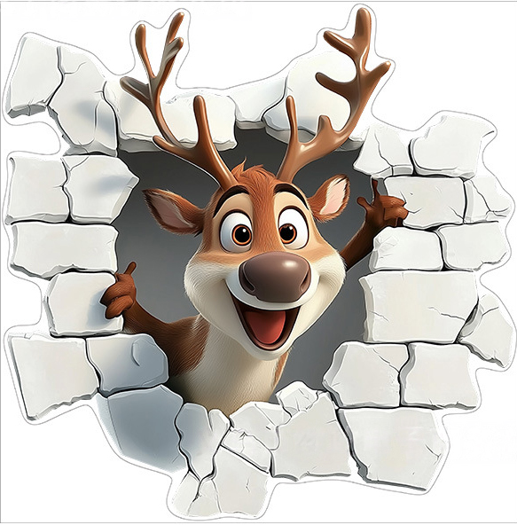 🎅Креативни стикери за стена с тема Дядо Коледа