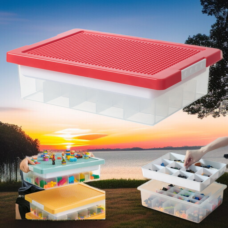 Praktische Box zur Aufbewahrung von Legosteinen und Spielzeugteilen