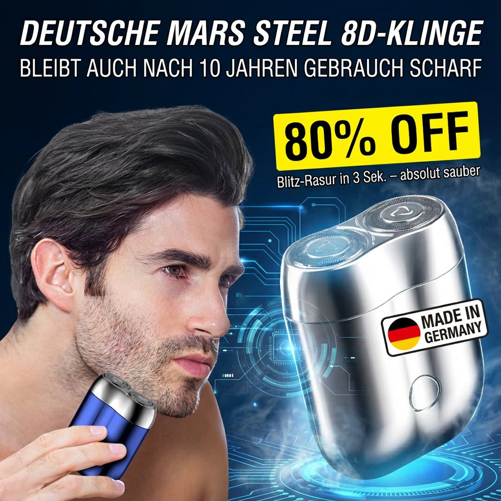 Doppelkopf-Elektrorasierer für Herren