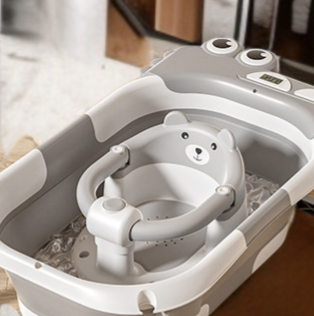Ergonomischer Babybadestuhl mit Liegestützfunktion