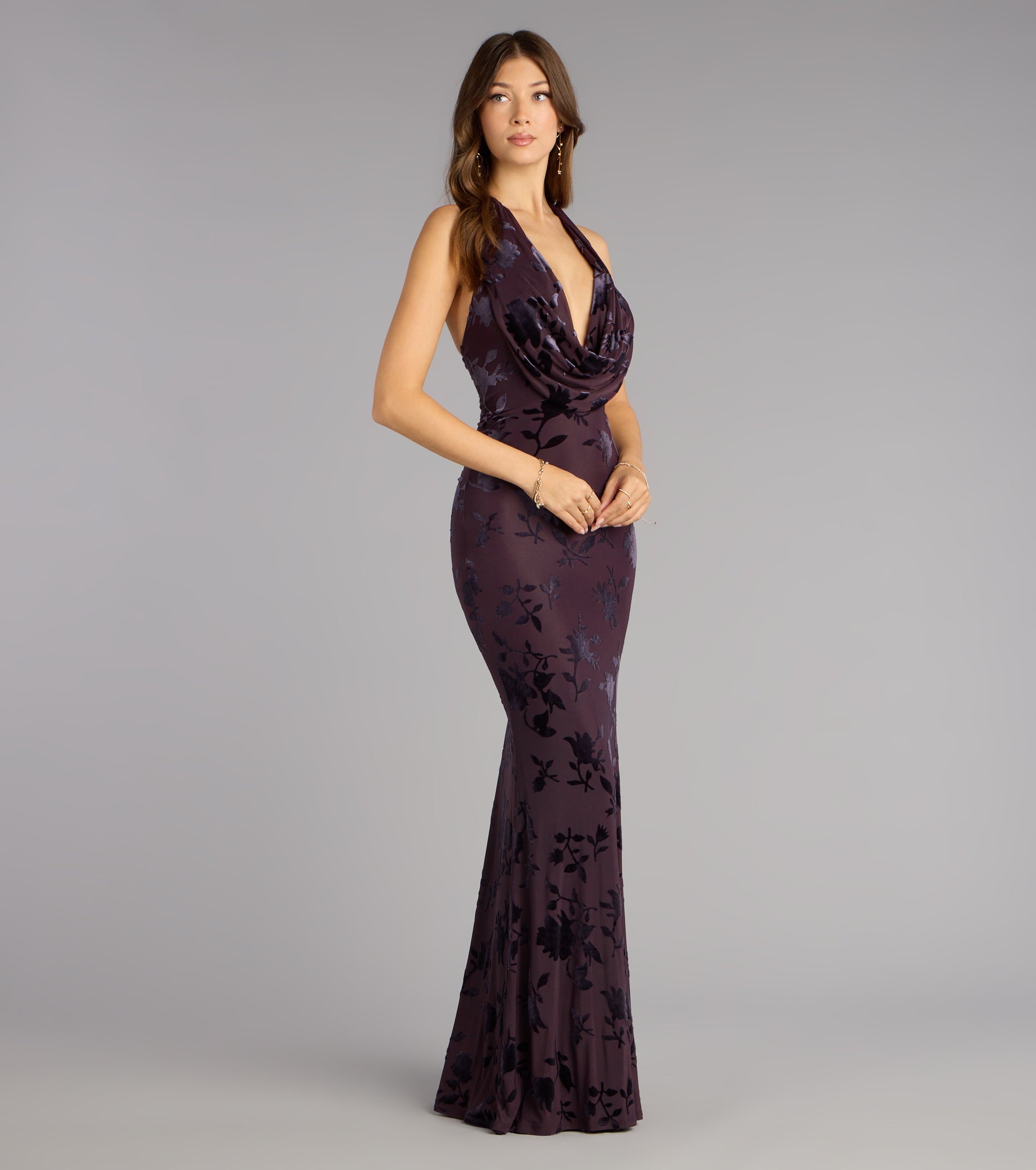 Choose the Morgan Plunge Cowl Neck Mermaid Formal Dress, a prom dress for a flirty shape and glam finish that feels exciting, confident, and so you.