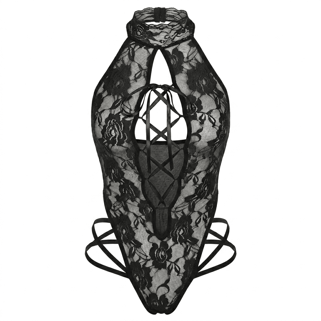 Free Gift - Lace Cat Girl Sheer Bodysuit Intimates