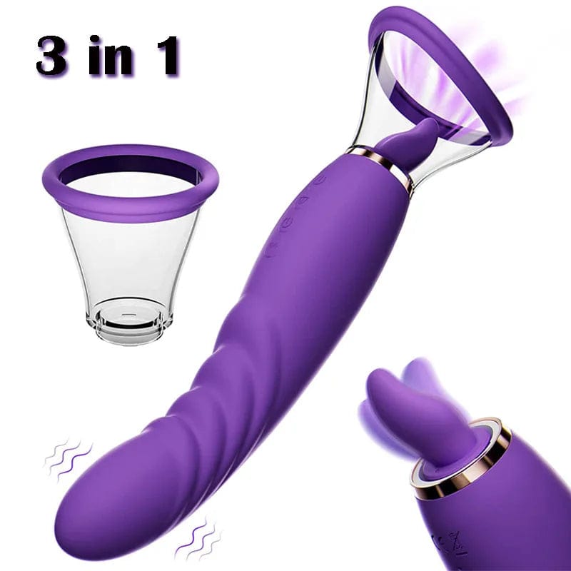 intimilife - Sucking Licking Vibrating Tongue Oral Clitoral G spot Vibrator-IntimiLife