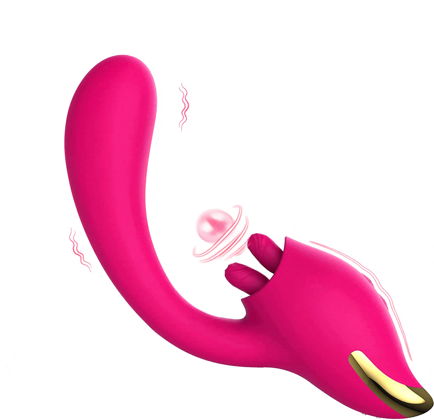 intimilife - Merlot 2-in-1 Tongue-licking Dildo Vibrator-IntimiLife