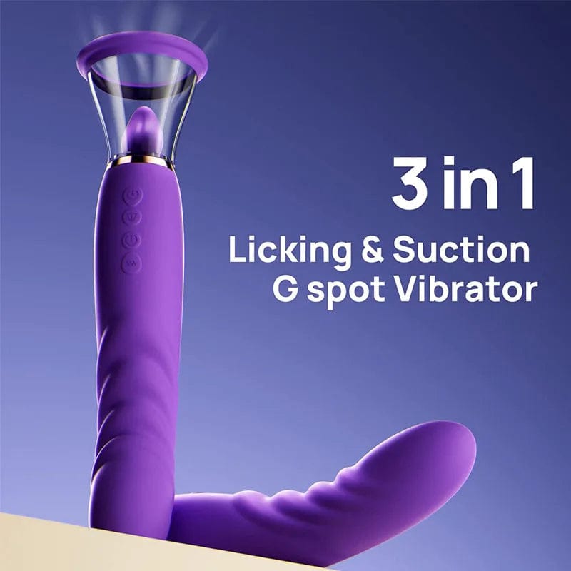 intimilife - Sucking Licking Vibrating Tongue Oral Clitoral G spot Vibrator-IntimiLife
