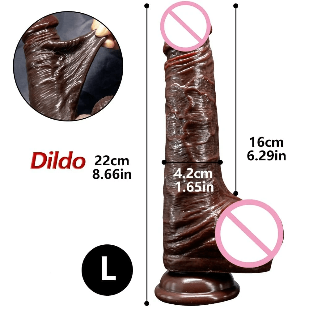 Close-up of lifelike penis texture and sliding foreskin mechanism