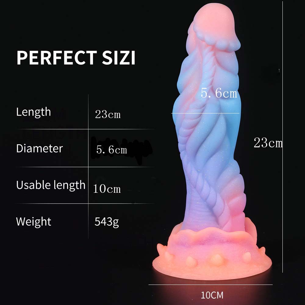 9.05‘’ Fluorescent Silicone Butt Plug Dildo-IntimiLife
