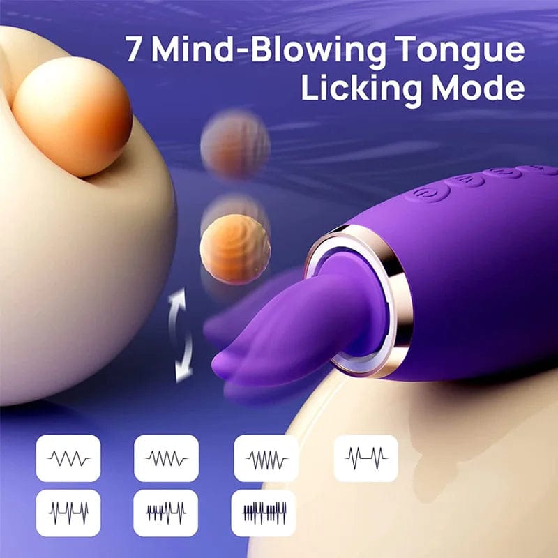 intimilife - Sucking Licking Vibrating Tongue Oral Clitoral G spot Vibrator-IntimiLife