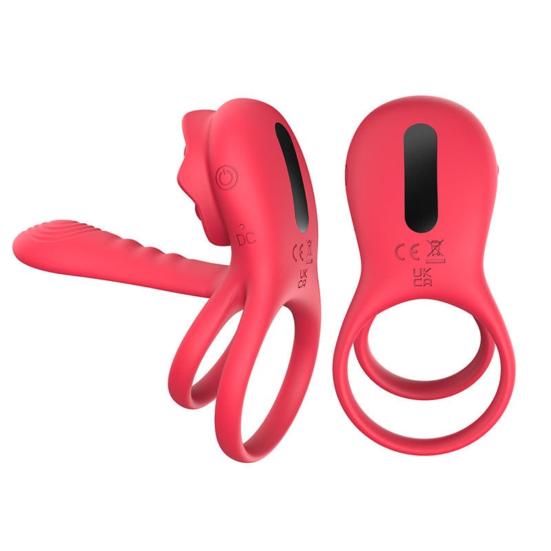  Rose Cock Ring Vibrator Clit Stimulator Couple Toy Upgraded Version-IntimiLife