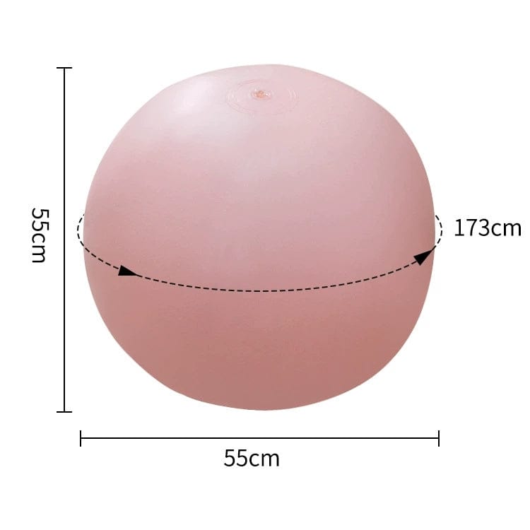 Waterproof inflatable ball and dildo in use scenario for easy cleaning