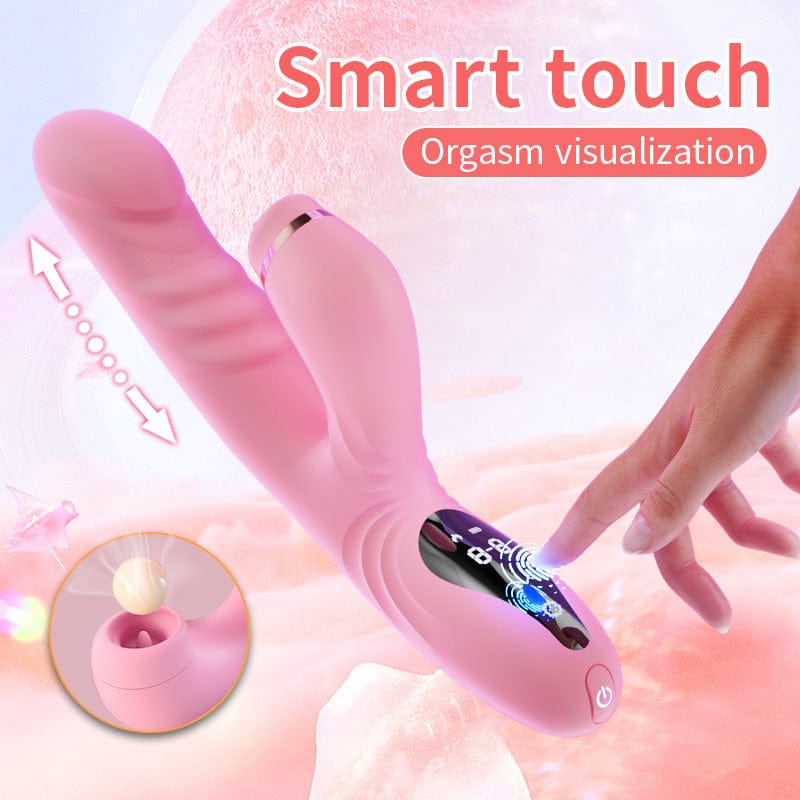 Electric heated vibrator showing mint color and sleek design from front angle