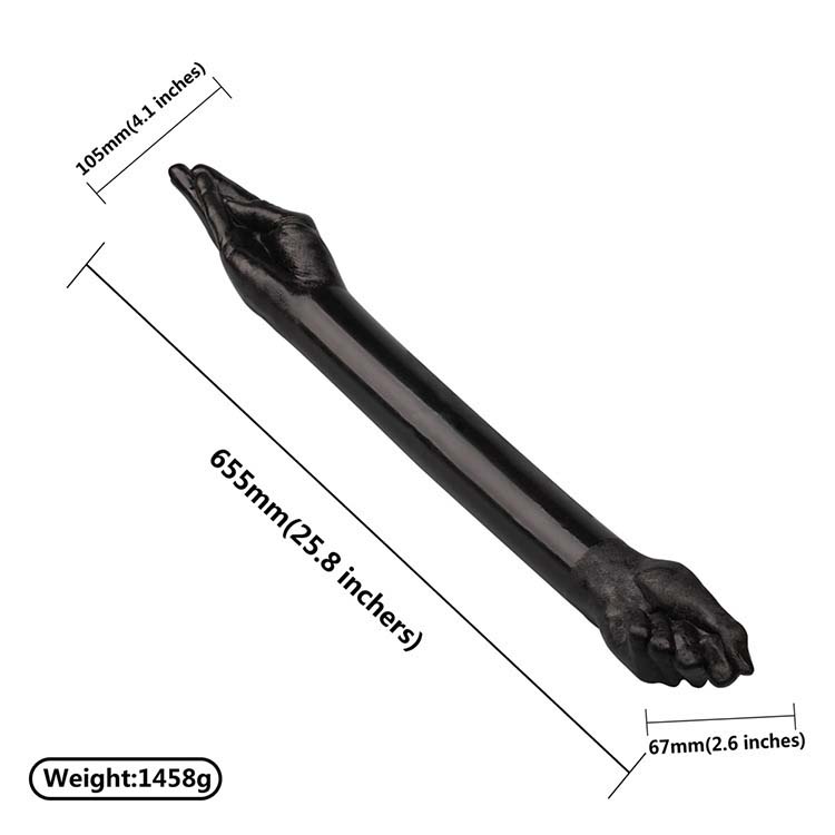 25.8‘’ Fisting Hand Dildo | Double Side Black Dildos for Men-IntimiLife