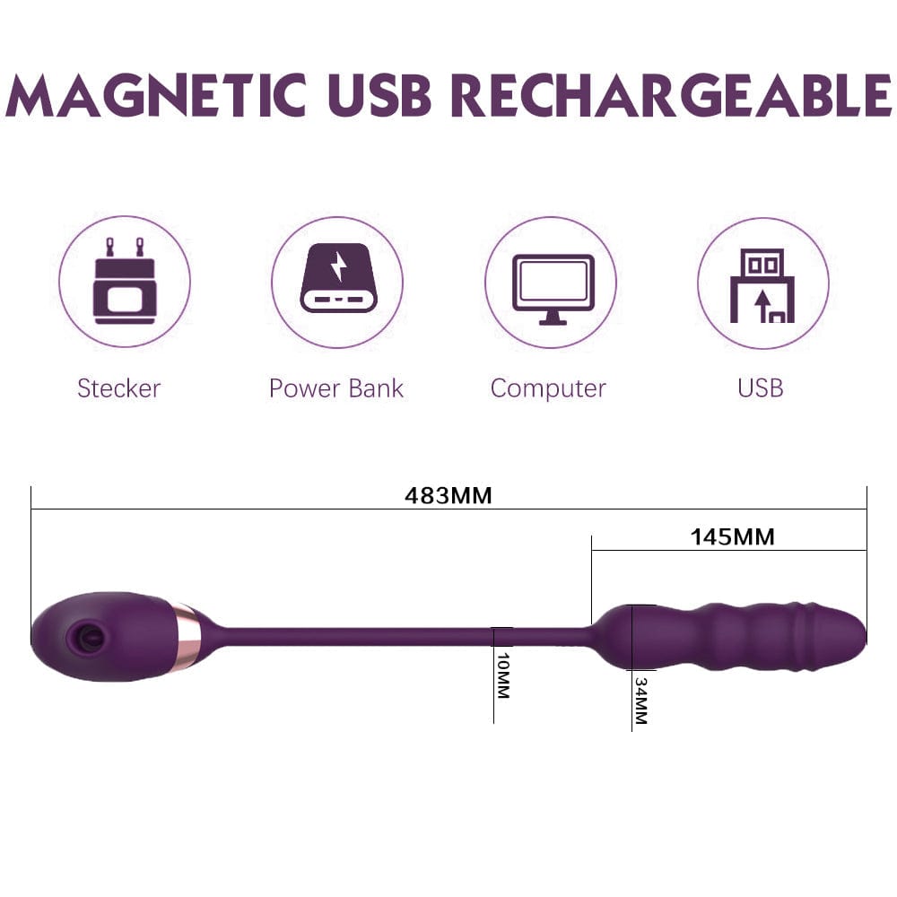 10 Frequency Sucking Telescopic Vibrator-IntimiLife