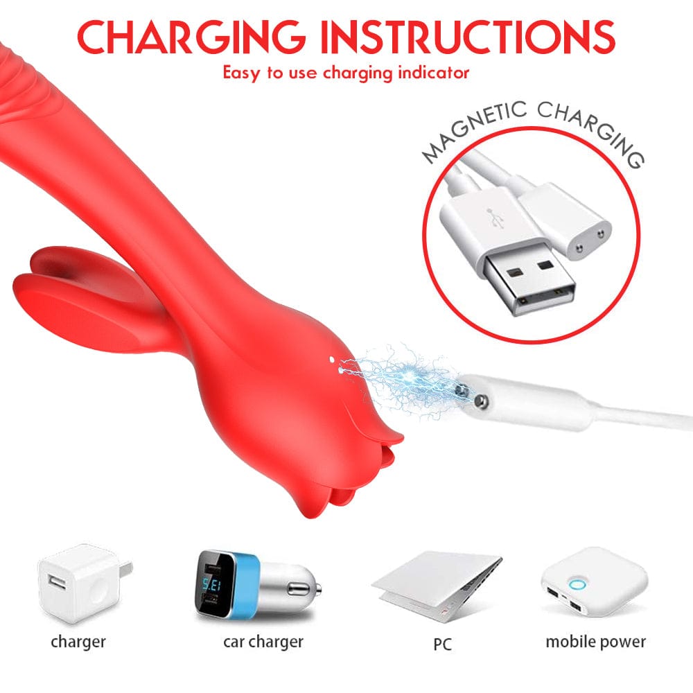 intimilife - Rose Vibrator G Spot Clitoral Stimulator-IntimiLife