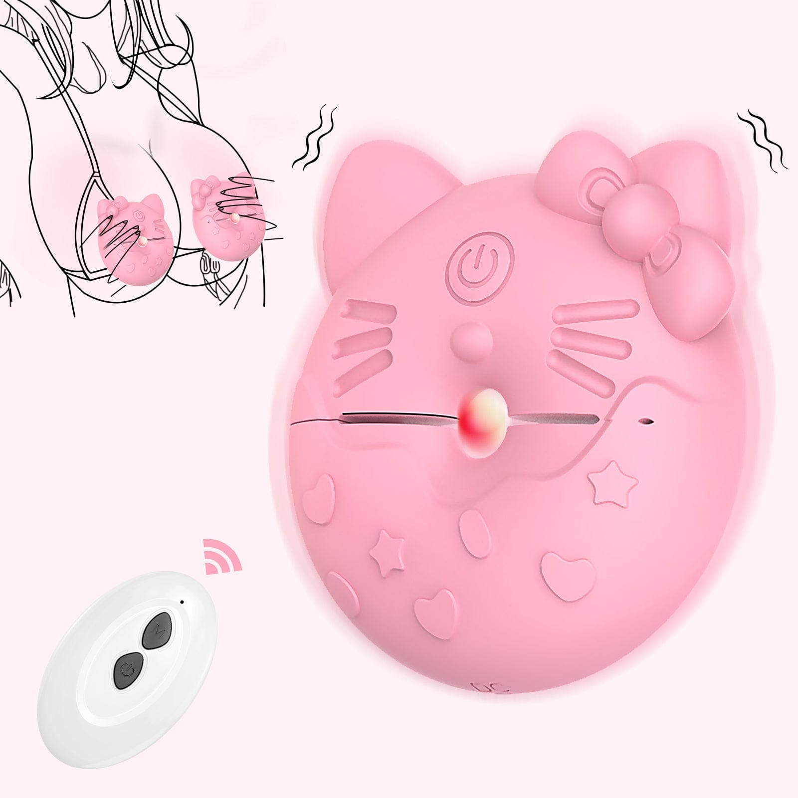 Remote control demonstration with multiple vibration mode options