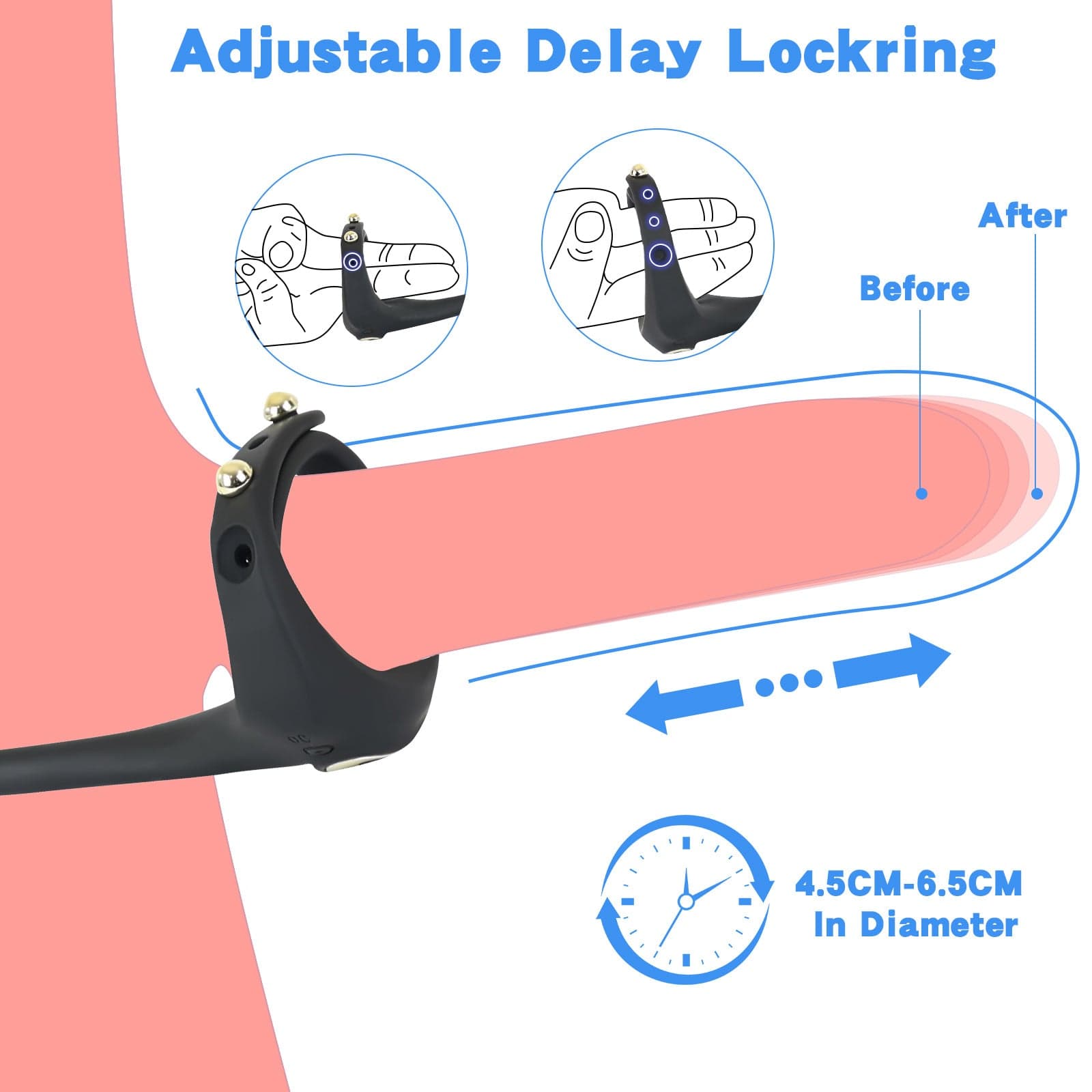 Remote control demonstration with vibrating ring showing 11 mode options