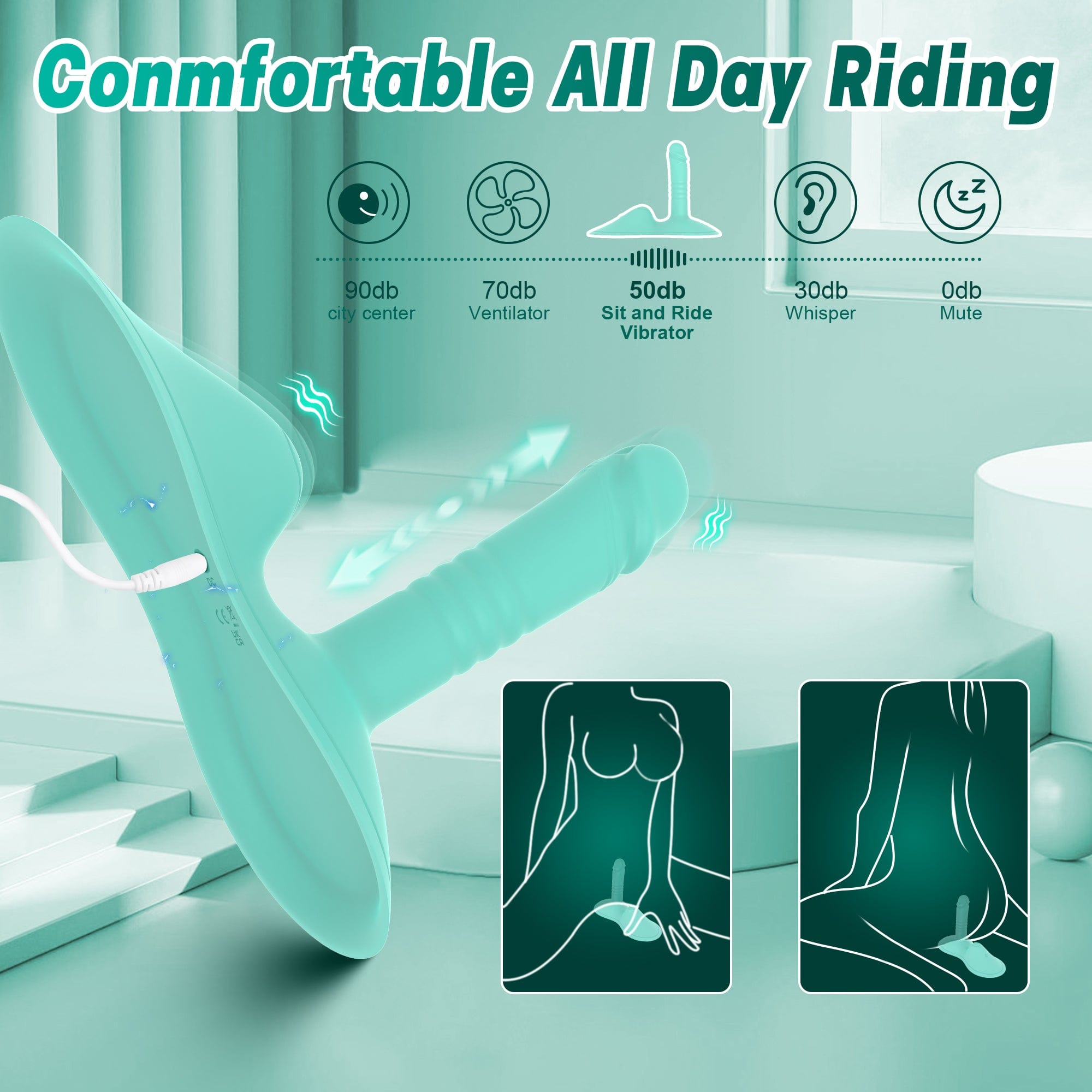 Upgraded Riding-Style Cushion Thrusting G Spot Vibrator With APP-IntimiLife