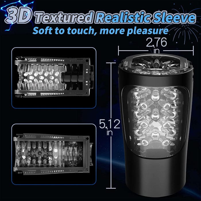 intimilife - Strong stimulation Innovative Motors Telescoping LCD Display Masturbator-IntimiLife