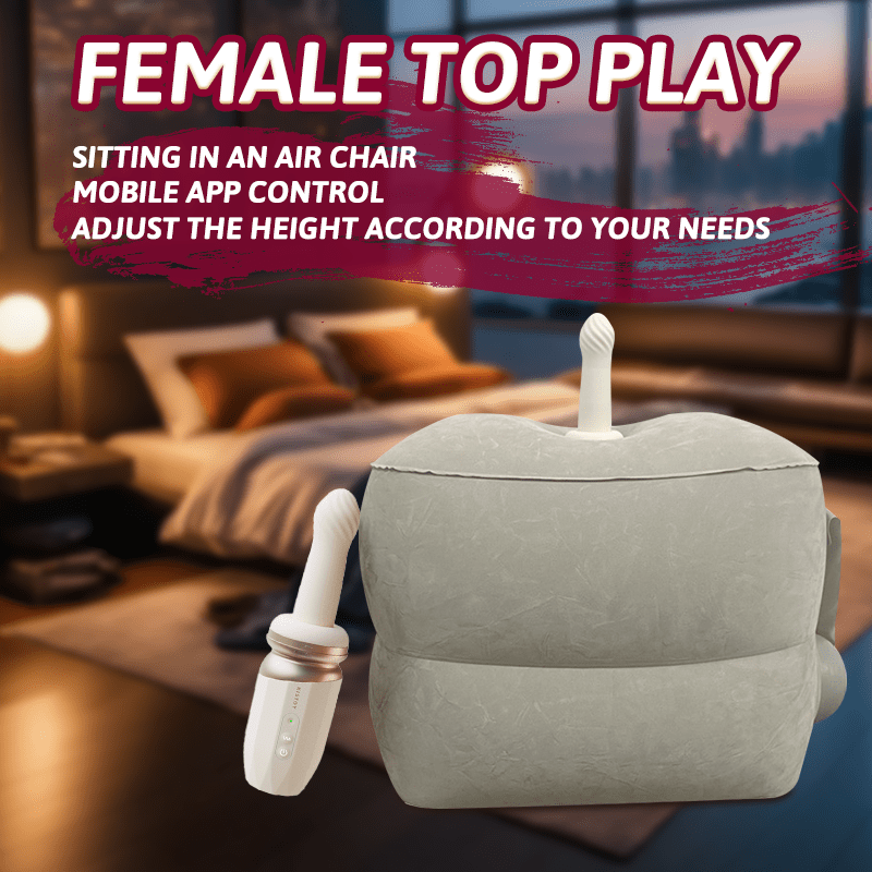 Compact folding design of sex machine and chair for discreet storage