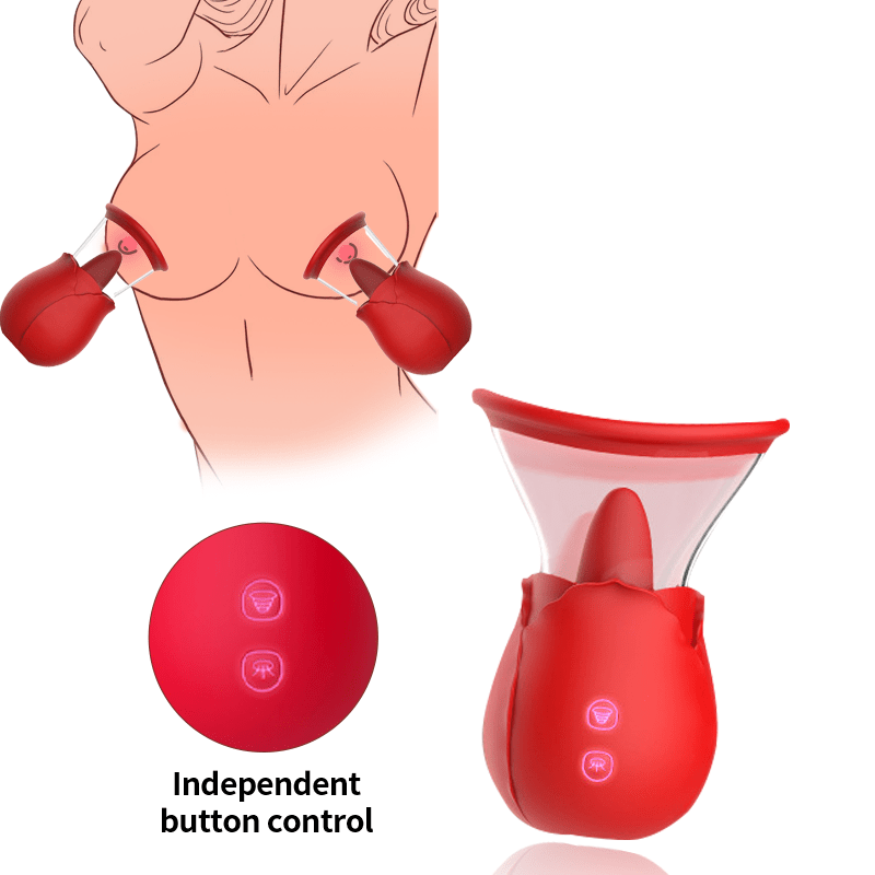 Rose Sucking Tongue Vibrator Pump For Women-IntimiLife