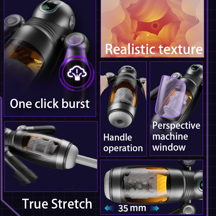 Bella Bot Robot Telescopic Vibrating Male Penis Stroker-IntimiLife