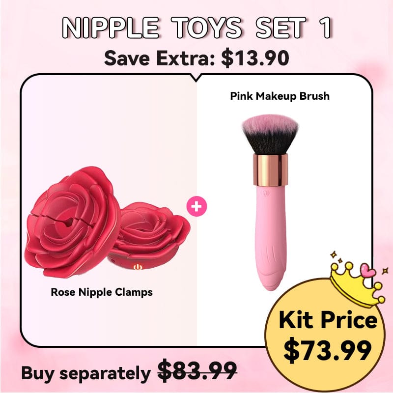 Rose Nipple Clamps Vibrator Sex Toys Remote Control Sex Toy-IntimiLife