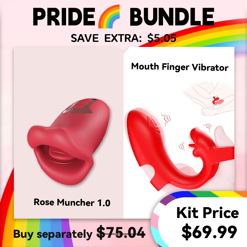 Red rose vibrator with realistic lips design for clitoral stimulation