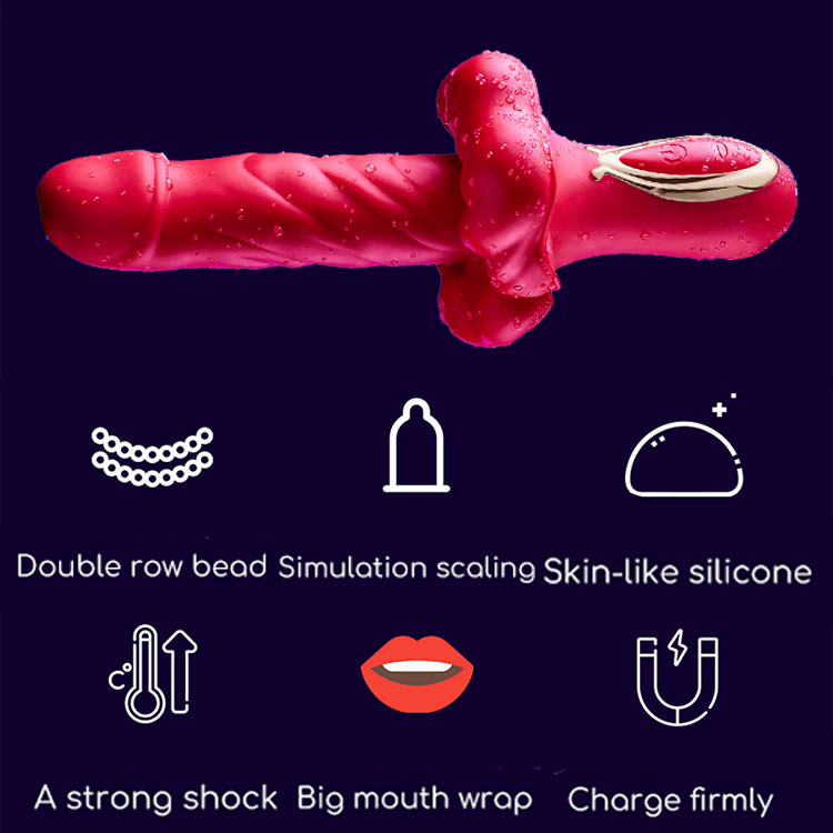 intimilife 360�� Rotating Bead Telescopic Masturbation Vibrator-IntimiLife