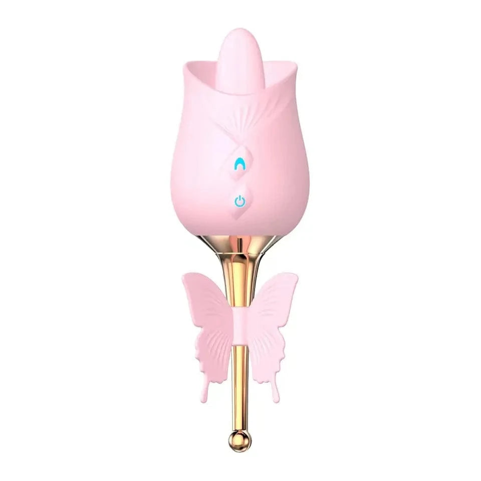 Close-up of tongue licking mechanism for clitoral and nipple stimulation