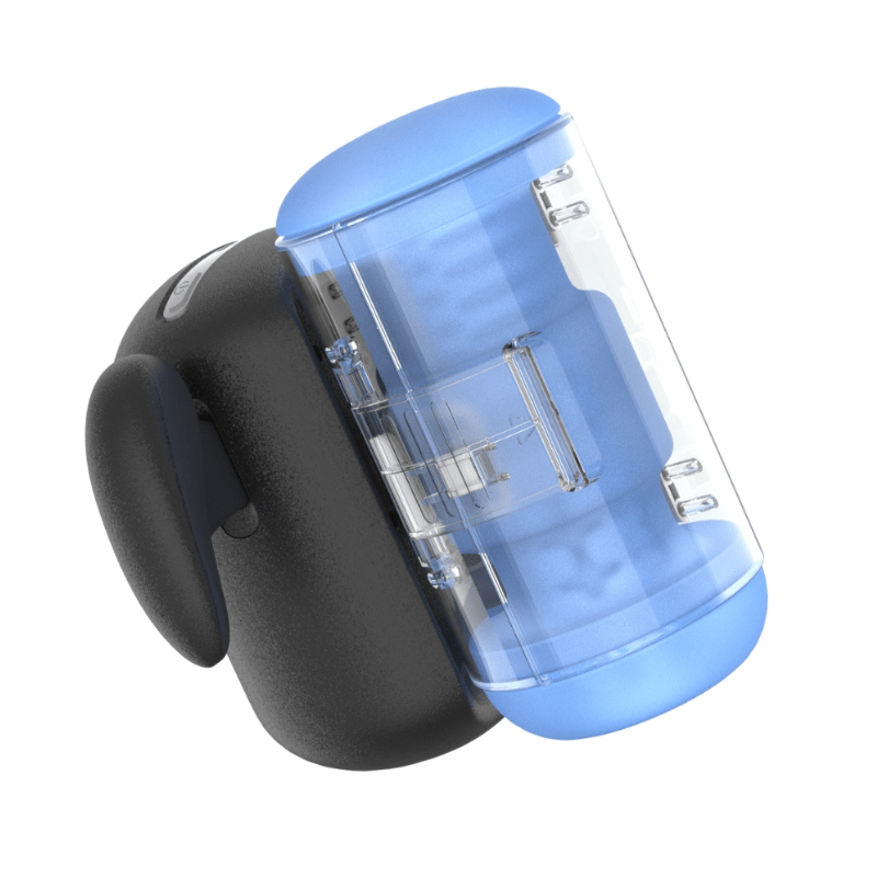 Compact design of the heating male toy with discreet storage