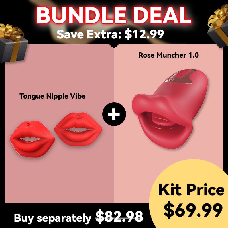 Rose Muncher 10 Biting & 10 Vibrating Modes Stimulate Nipple Clitoral Women Vibrator-IntimiLife