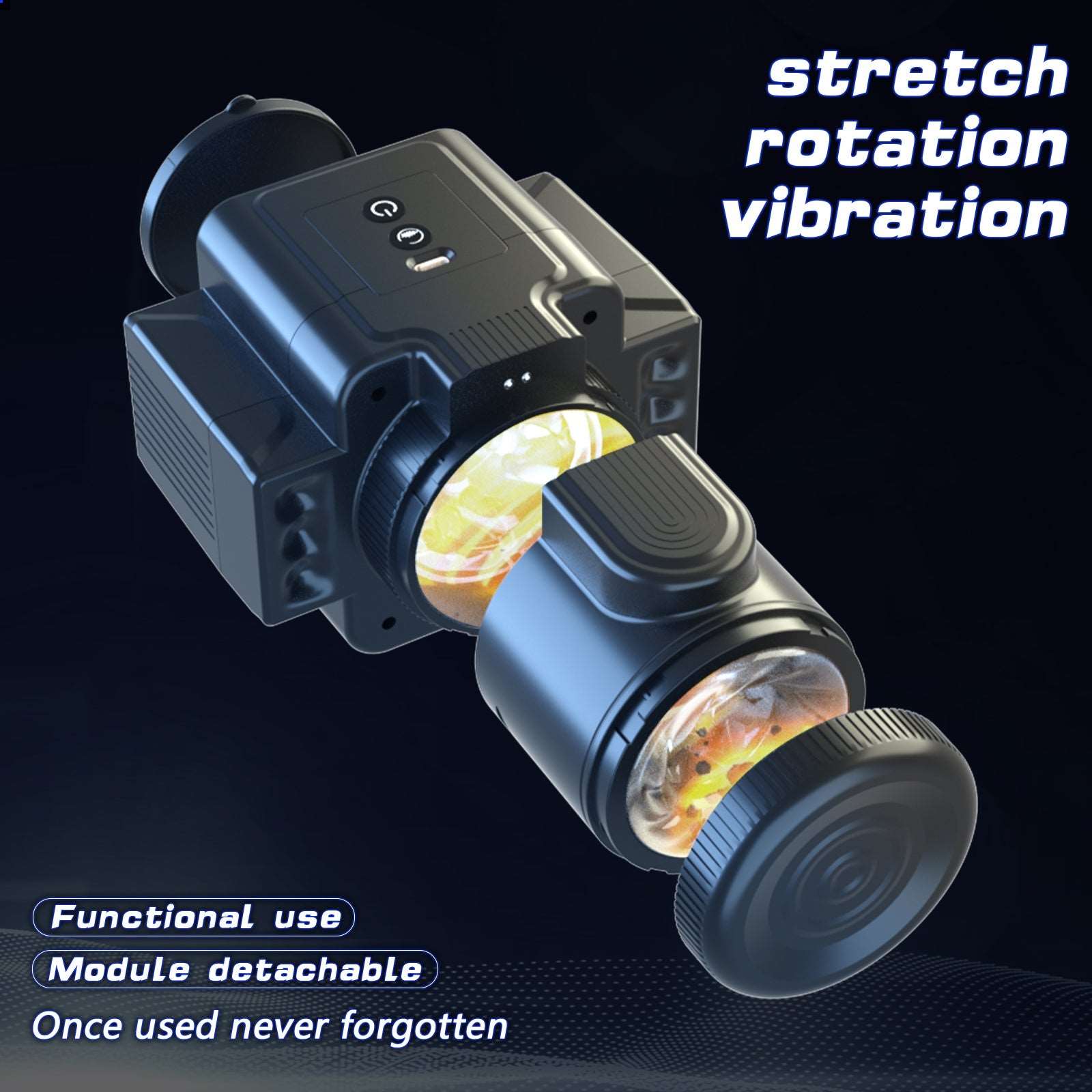 Close-up of ergonomic design showing vibration controls