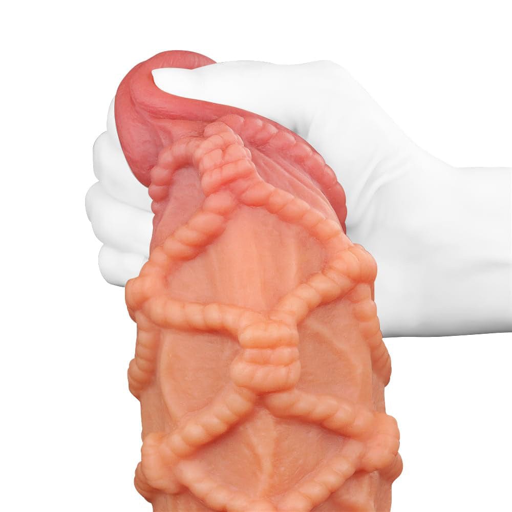 6.69‘’ Double Layer Silicone Hemp Rope Artificial Dildo-IntimiLife