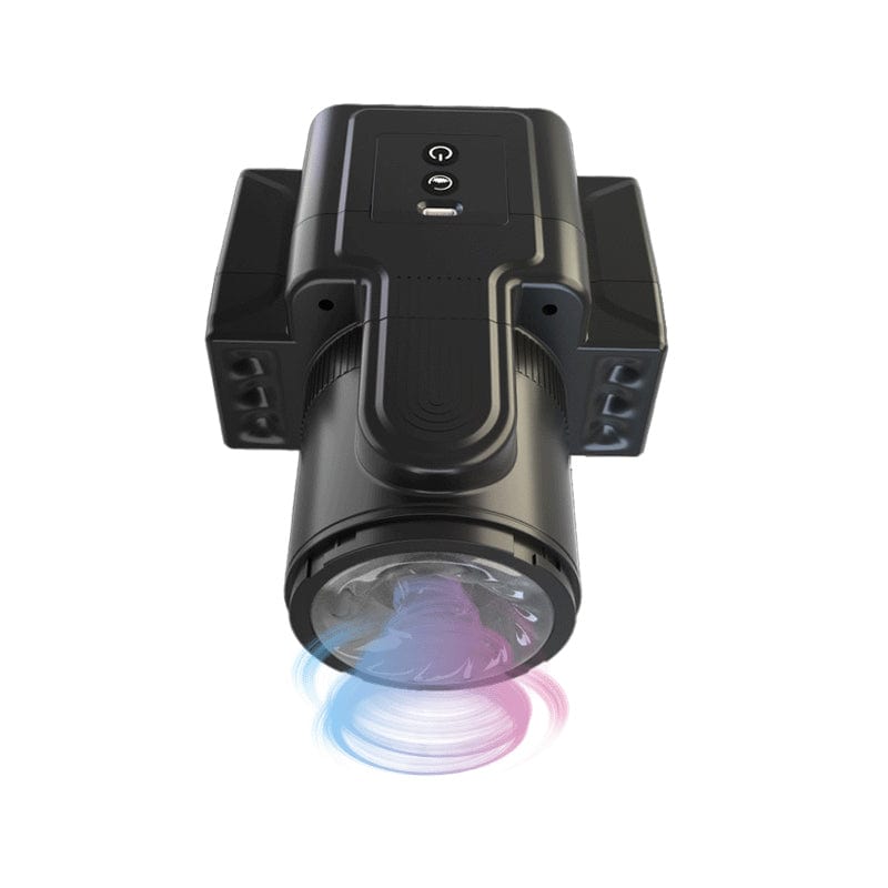 Close-up of ergonomic design showing vibration controls