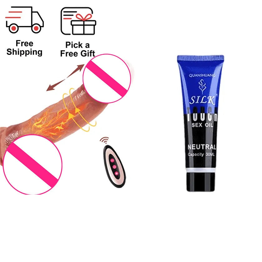 8.66" Medical Silicone Thrusting Massager for Ultimate Relaxation features and controls