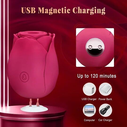 Better than Touch - Thrusting Massager & Rose Suction Toy